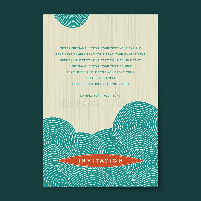 De mooie uitstekende lay-out van uitnodigingskaarten vector illustratie De mooie uitstekende lay-out van uitnodigingskaarten vector illustratie