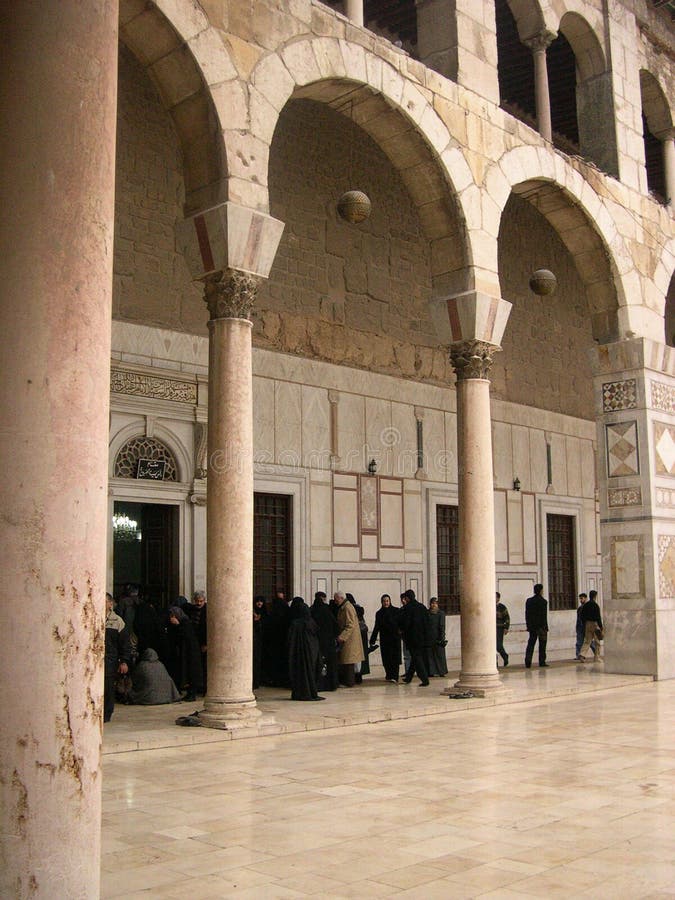 De moskee van Umayyad in Damascus, Syrië royalty-vrije stock afbeeldingen De moskee van Umayyad in Damascus, Syrië royalty-vrije stock afbeeldingen