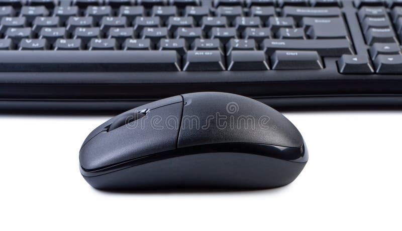 De muistoetsenbord van de computer op de achtergrond. royalty-vrije stock afbeelding De muistoetsenbord van de computer op de achtergrond. royalty-vrije stock afbeelding