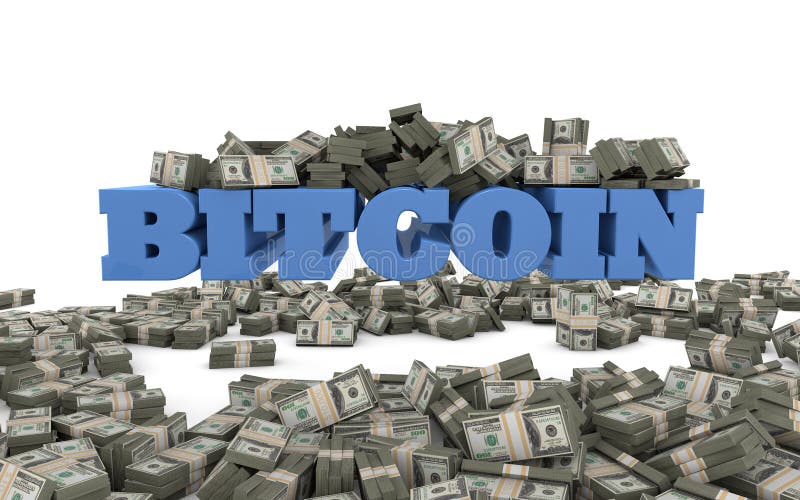 De Munt van BITCOIN Blockchain - Investering en de Groei stock illustratie