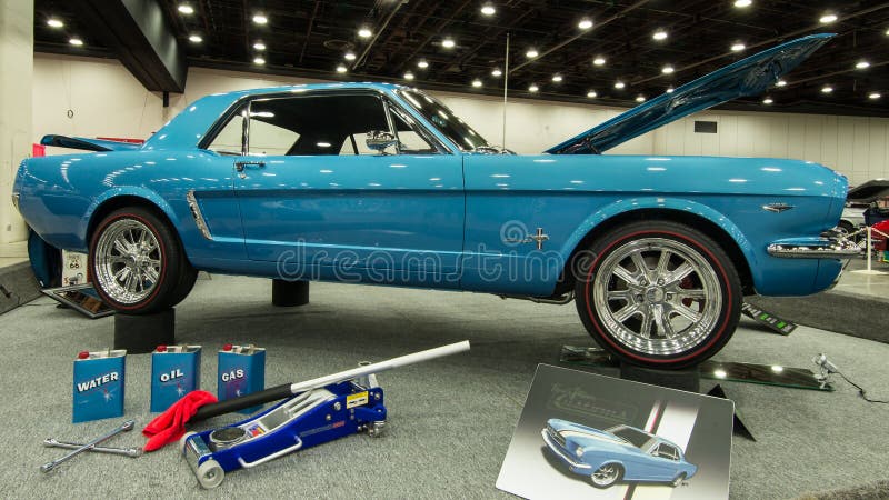 1965 de Mustang van de Doorwaadbare plaats royalty-vrije stock afbeeldingen 1965 de Mustang van de Doorwaadbare plaats royalty-vrije stock afbeeldingen