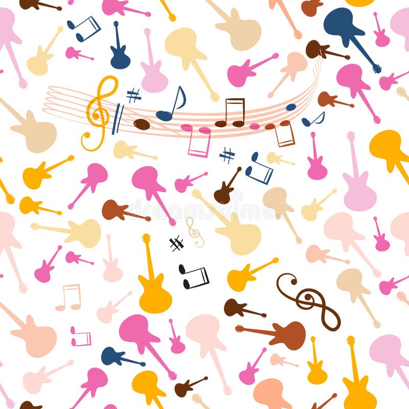 De naadloze achtergrond van de Muziek vector illustratie De naadloze achtergrond van de Muziek vector illustratie