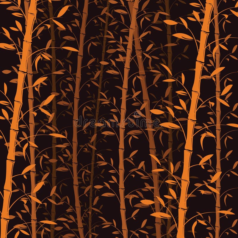 De naadloze achtergrond van het bamboepatroon Bamboe bosbehang royalty-vrije illustratie