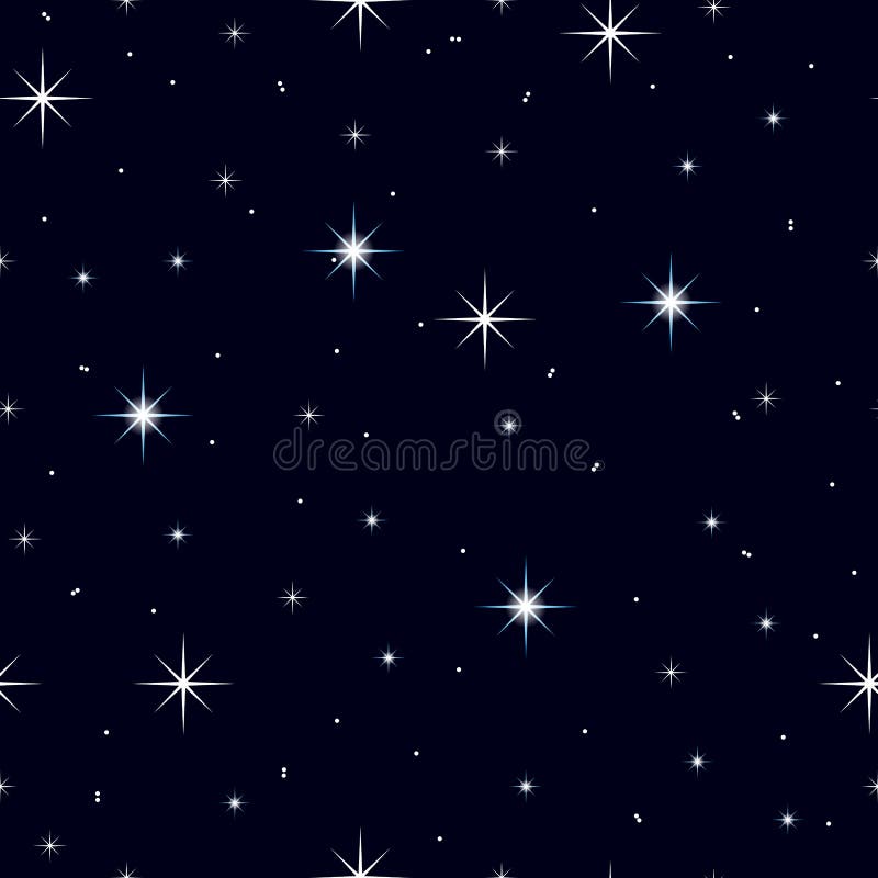 De naadloze hemel van de textuurnacht met veel sterren stock illustratie De naadloze hemel van de textuurnacht met veel sterren stock illustratie