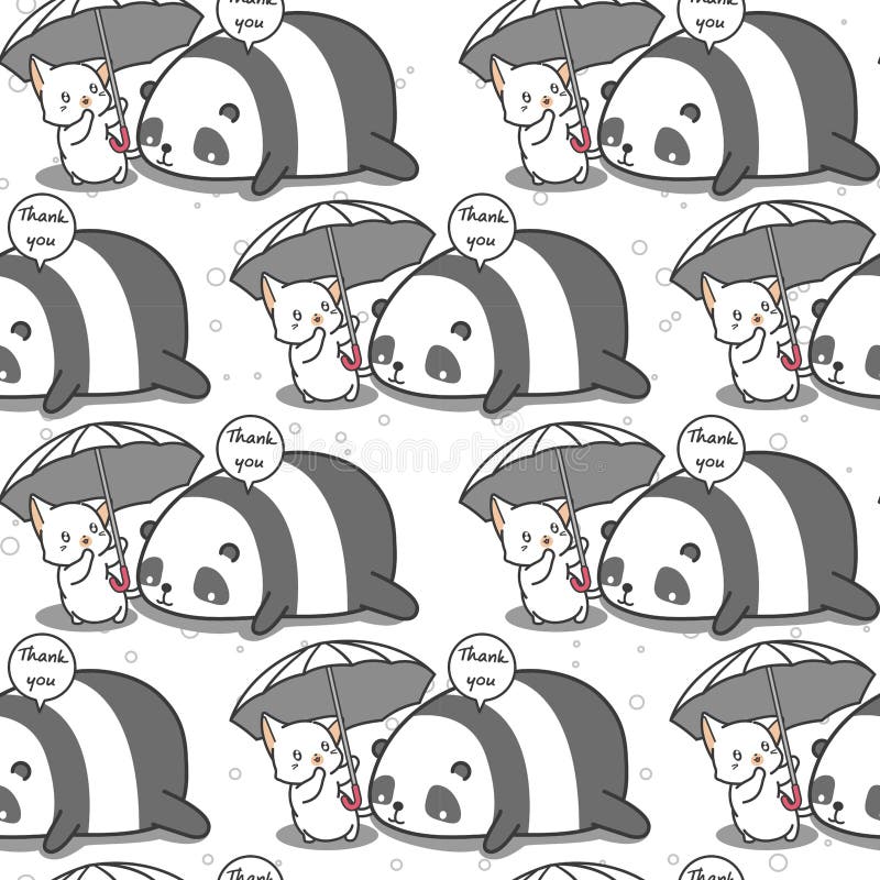 De naadloze kat neemt het patroon van de zorgpanda royalty-vrije illustratie De naadloze kat neemt het patroon van de zorgpanda royalty-vrije illustratie