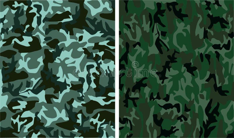 De naadloze patronen van de camouflage