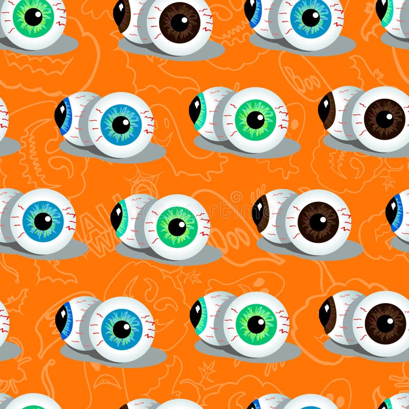 De naadloze vectorachtergrond van Halloween stock illustratie De naadloze vectorachtergrond van Halloween stock illustratie