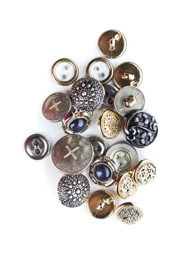 Metalen naaiknopen stock afbeelding