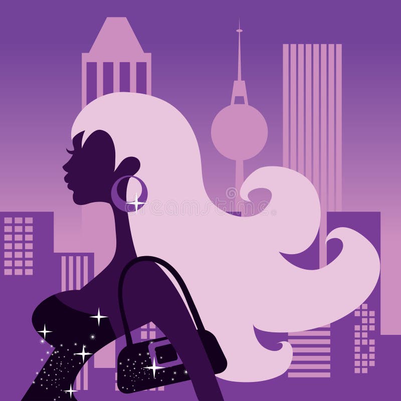 De nacht van meisjes uit royalty-vrije illustratie De nacht van meisjes uit royalty-vrije illustratie
