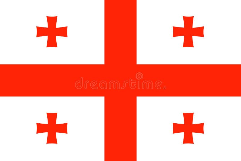 De nationale vlag van Georgi? Vector illustratie Tbilisi stock illustratie De nationale vlag van Georgi? Vector illustratie Tbilisi stock illustratie