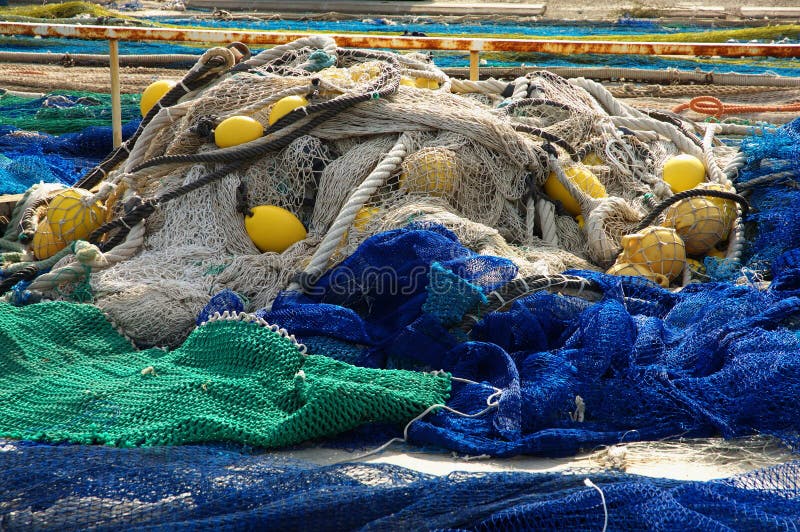 De netten van de visserij