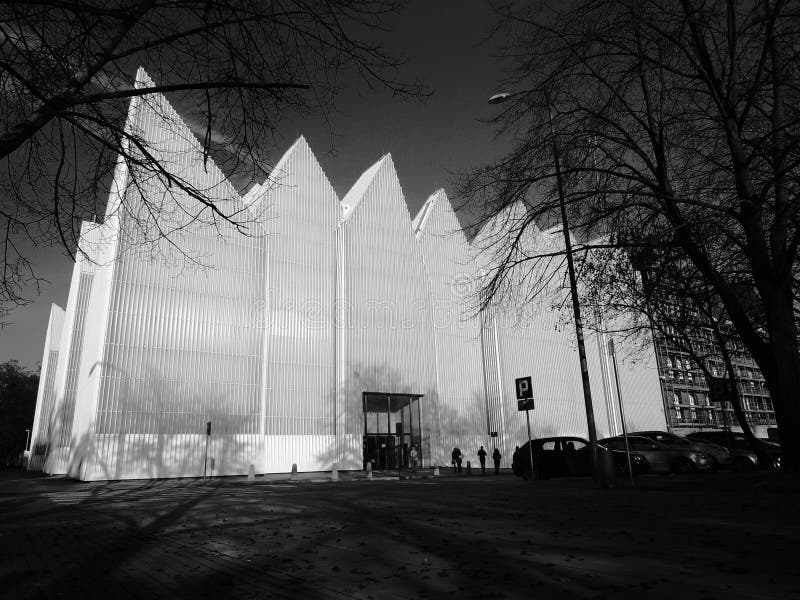 SZCZECIN - 8 November 2014: the modern building of the Philharmonic in Szczecin. SZCZECIN - 8 November 2014: the modern building of the Philharmonic in Szczecin