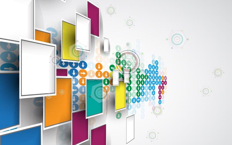 Nieuw concept van toekomstige technologie, abstracte achtergrond royalty-vrije illustratie