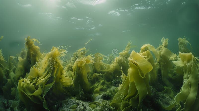 Various types of seaweeds thrive and spread in aquatic environments, adding to the biodiversity of marine ecosystems AI generated. Various types of seaweeds thrive and spread in aquatic environments, adding to the biodiversity of marine ecosystems AI generated