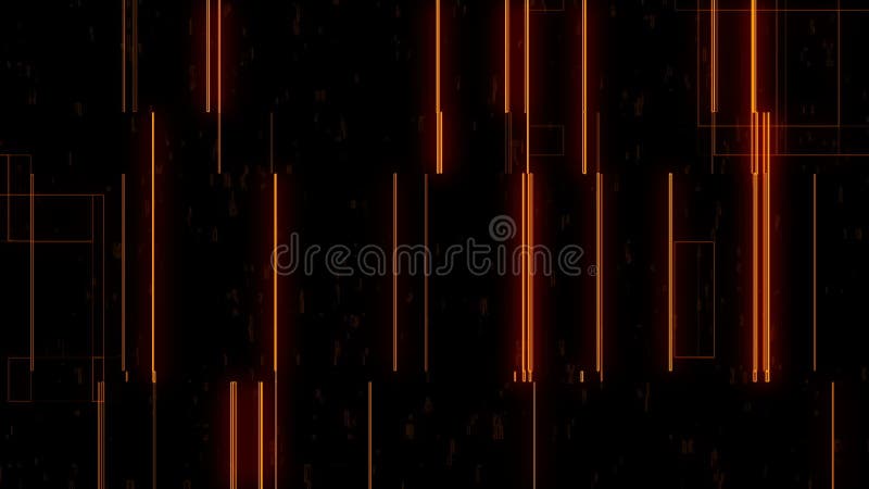 De nombreux faisceaux de croisement et de flexion isolés sur fond noir. animation. de nombreuses connexions de lignes colorées se illustration de vecteur