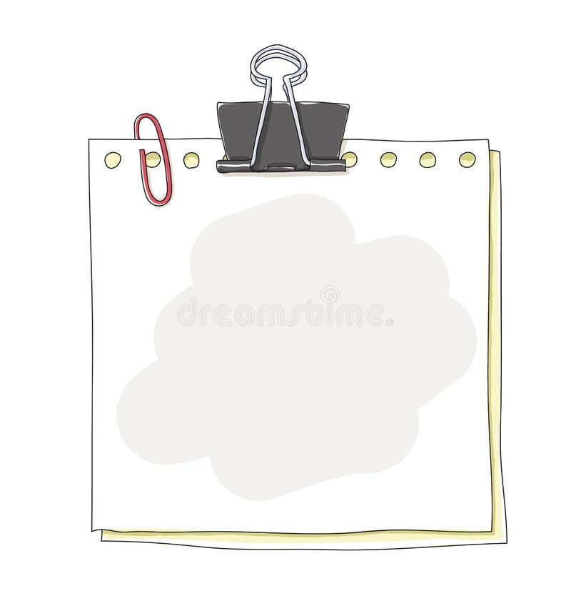 De de notadocumenten en paperclippen overhandigen getrokken kunst schilderend vectorillustratie vector illustratie De de notadocumenten en paperclippen overhandigen getrokken kunst schilderend vectorillustratie vector illustratie