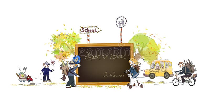 De nuevo a escuela libre illustration De nuevo a escuela libre illustration