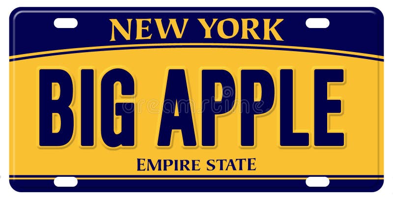 De Nummerplaat Groot Apple van New York