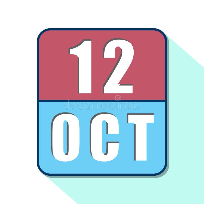12 De Octubre Dia 12 Del Mes Icono De Calendario Simple Sobre Fondo Blanco Planificacion Administracion Del Tiempo Conjunto De Ic Stock De Ilustracion Ilustracion De Calendario Icono 163270913 12 de octubre calendario