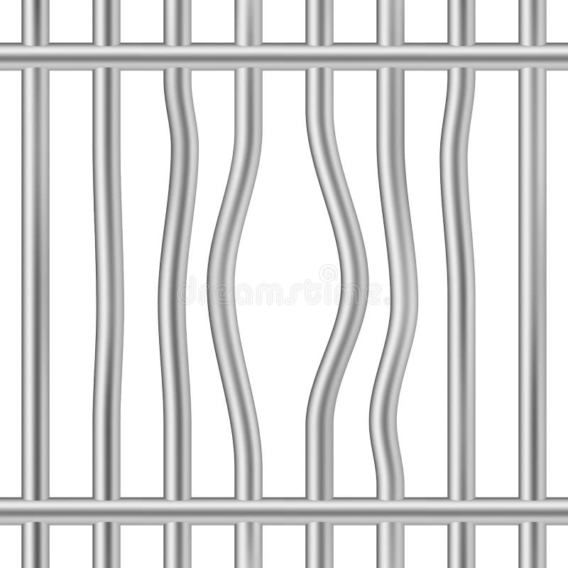 De omgorde gevangenis verspert kooi Gebroken de celvector van de ijzergevangenis stock illustratie De omgorde gevangenis verspert kooi Gebroken de celvector van de ijzergevangenis stock illustratie