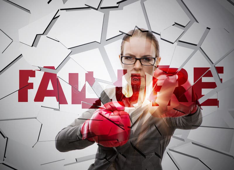De zakenvrouw in een mislukt bedrijfsconcept royalty-vrije stock foto