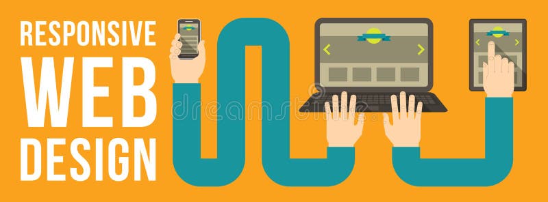 De ontvankelijke Banner van het Webontwerp stock illustratie De ontvankelijke Banner van het Webontwerp stock illustratie