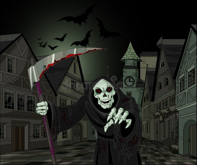 De Onverbiddelijke Maaimachine van Halloween stock illustratie De Onverbiddelijke Maaimachine van Halloween stock illustratie