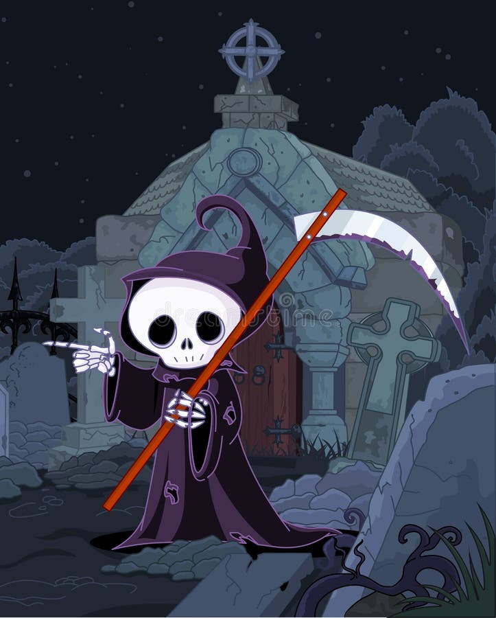 De Onverbiddelijke Maaimachine van Halloween stock illustratie De Onverbiddelijke Maaimachine van Halloween stock illustratie