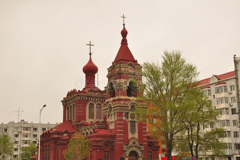 De Oostelijke Orthodoxe Kerk van Harbin royalty-vrije stock afbeelding De Oostelijke Orthodoxe Kerk van Harbin royalty-vrije stock afbeelding