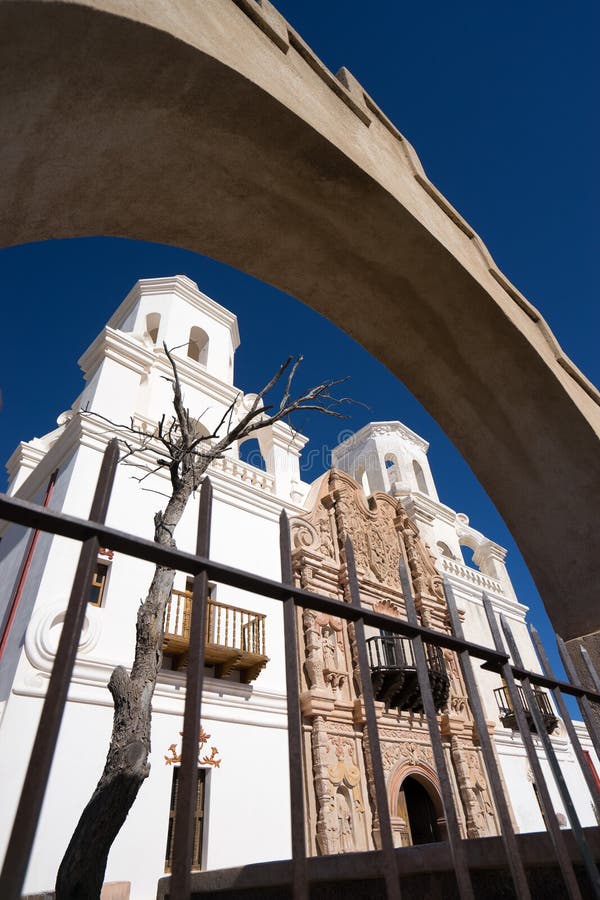 De opdracht Arizona van San Xavier del bac royalty-vrije stock afbeelding De opdracht Arizona van San Xavier del bac royalty-vrije stock afbeelding