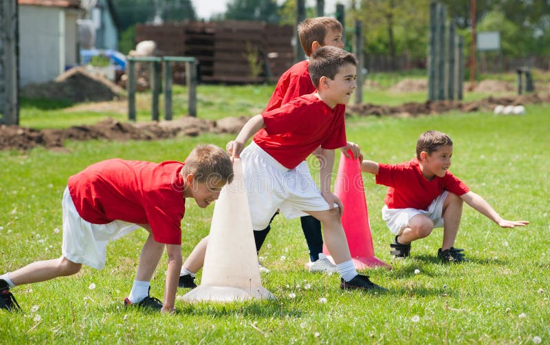 De opleiding van de voetbal stock fotografie De opleiding van de voetbal stock fotografie