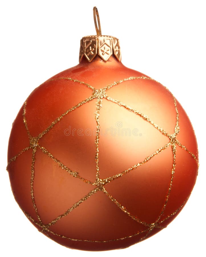 De oranje bal van Kerstmis stock fotografie De oranje bal van Kerstmis stock fotografie