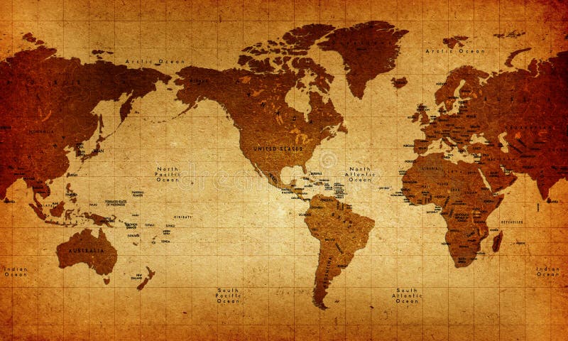 De oude Kaart van de Wereld