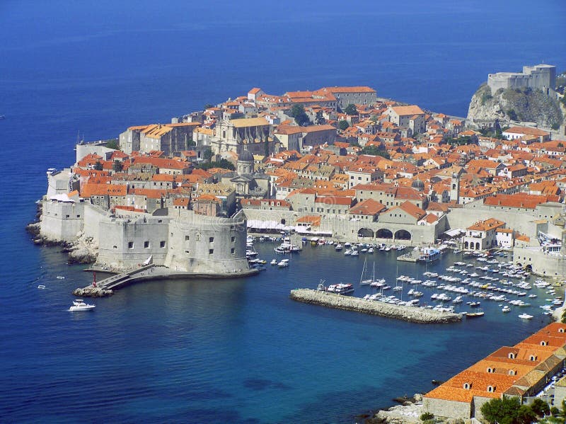 De oude stad van Dubrovnik, Kroatië stock afbeelding De oude stad van Dubrovnik, Kroatië stock afbeelding