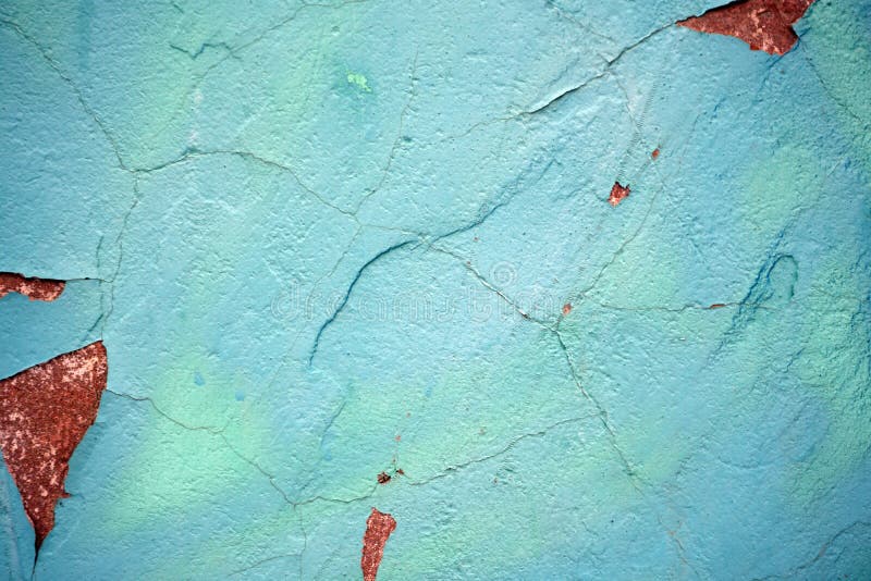 De oude textuur turkooise blauwe gebarsten muur, de oude verftextuur breekt af en gebarsten dalingsvernietiging De textuur van de royalty-vrije stock foto De oude textuur turkooise blauwe gebarsten muur, de oude verftextuur breekt af en gebarsten dalingsvernietiging De textuur van de royalty-vrije stock foto