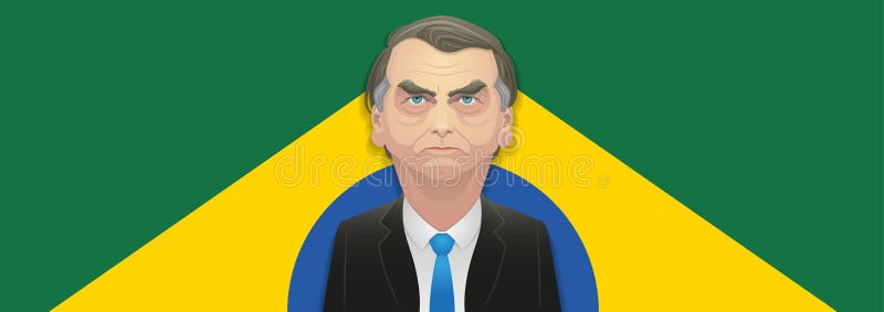 17 de outubro de 2018 - Jair Bolsonaro Candidato de direita ilustração stock 17 de outubro de 2018 - Jair Bolsonaro Candidato de direita ilustração stock