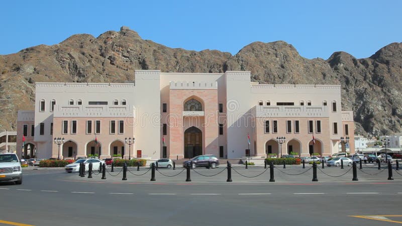 De overheidsbouw in Muscateldruif, Oman