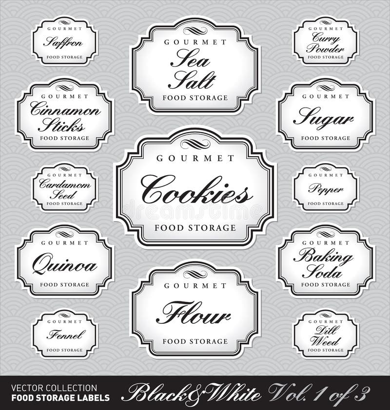 De overladen etiketten van de voedselopslag vol1 () stock illustratie De overladen etiketten van de voedselopslag vol1 () stock illustratie