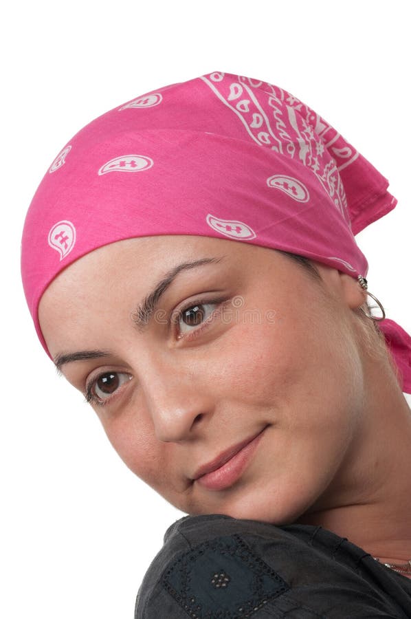Brave breast cancer survivor 2 months after chemotherapy. Brave breast cancer survivor 2 months after chemotherapy