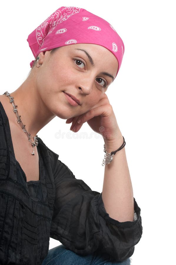 Brave breast cancer survivor two months after chemotherapy. Brave breast cancer survivor two months after chemotherapy
