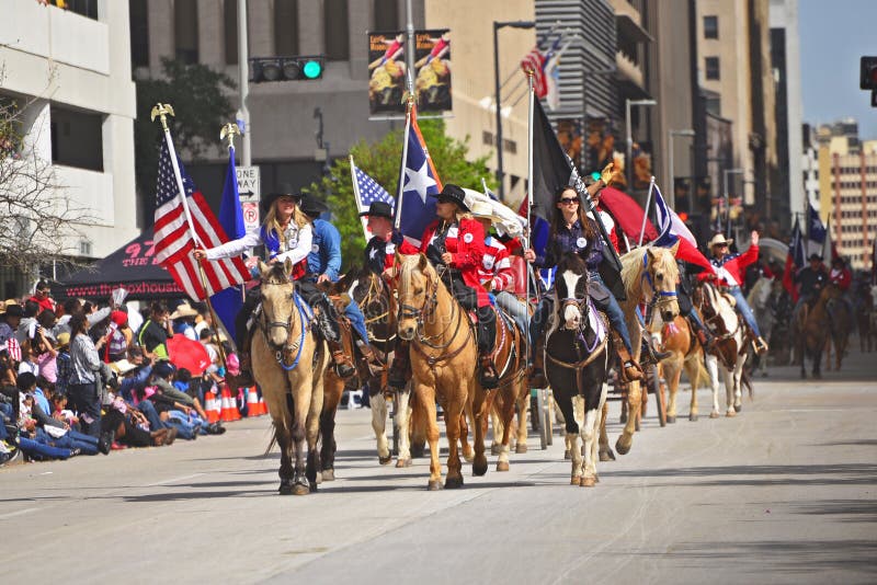 De Parade van Houston Livestock Show en van de Rodeo
