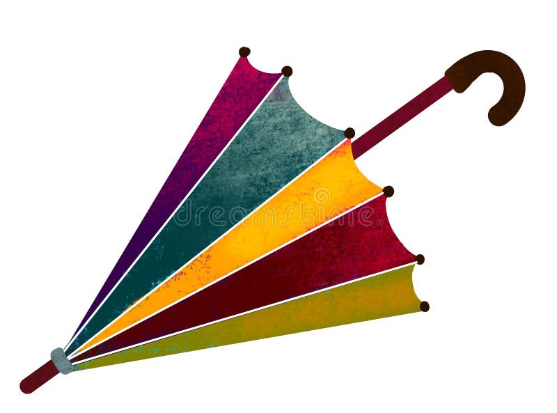 De paraplu van de regen Geschilderde, multicolored paraplu op witte Illustratie als achtergrond stock illustratie De paraplu van de regen Geschilderde, multicolored paraplu op witte Illustratie als achtergrond stock illustratie