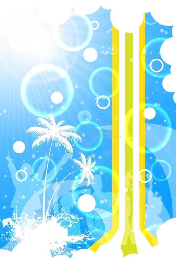 De Partij van het de zomerstrand stock illustratie De Partij van het de zomerstrand stock illustratie