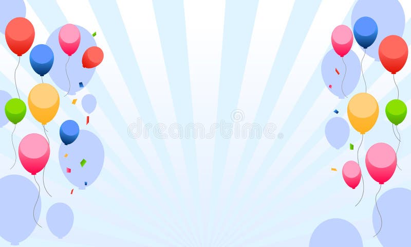De partij van jonge geitjes met ballonsachtergrond stock illustratie De partij van jonge geitjes met ballonsachtergrond stock illustratie