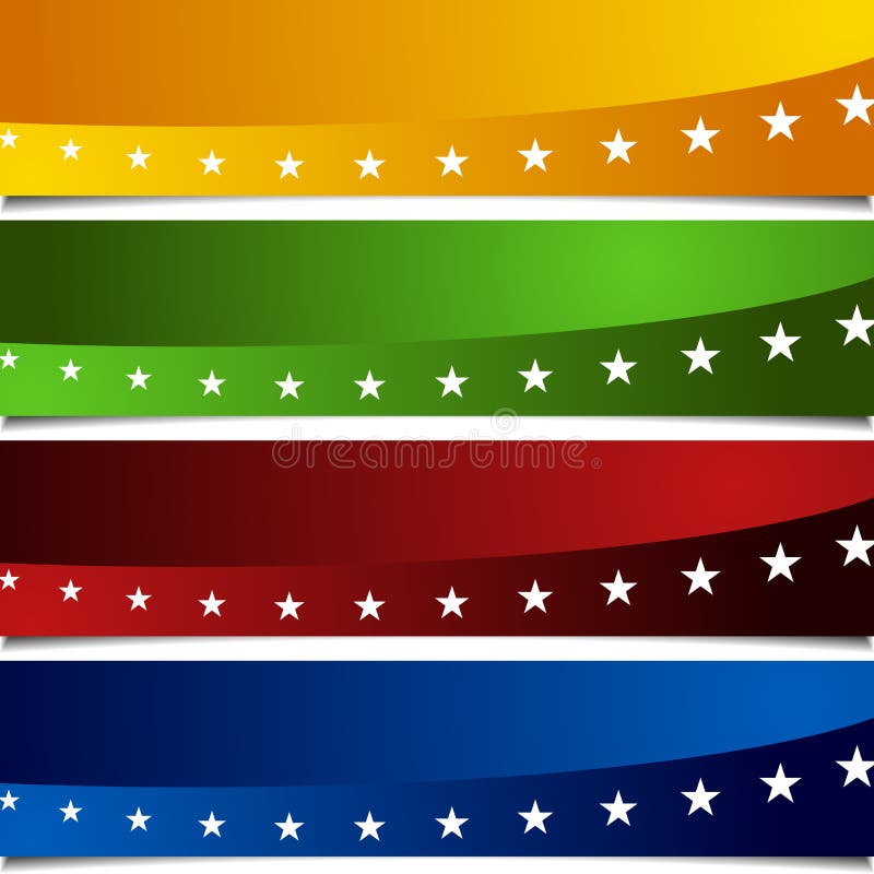 Afbladderende Patriottische Spandoeken stock illustratie