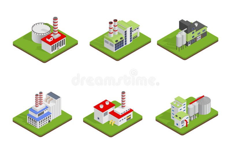De pictogrammen en de samenstellingen van de industriële bouw, bouw, onderwerpen isometrische 3D mening, royalty-vrije illustratie De pictogrammen en de samenstellingen van de industriële bouw, bouw, onderwerpen isometrische 3D mening, royalty-vrije illustratie