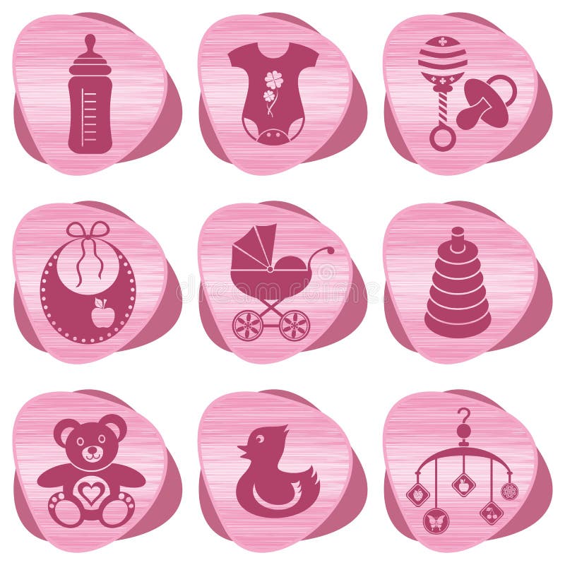 De pictogrammen van de baby royalty-vrije illustratie De pictogrammen van de baby royalty-vrije illustratie