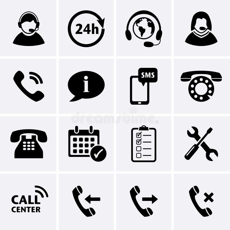 De Pictogrammen van de Call centredienst