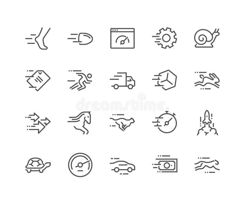 De Pictogrammen van de lijnsnelheid royalty-vrije illustratie De Pictogrammen van de lijnsnelheid royalty-vrije illustratie