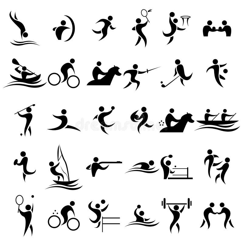De pictogrammen van de sport royalty-vrije illustratie De pictogrammen van de sport royalty-vrije illustratie